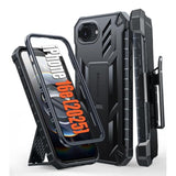For Iphone 16E 2025 Case: For Iphone 16E Military Grade Rugged Phone Cover With Kickstand & Holster | Shockproof Tpu Protection Bumper Matte Textured Design | Heavy Duty Protector (Black)