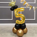 40-Inch Gold Number Balloons 0-9 Foil Mylar for Birthday Parties