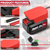2 Pack Power Wheel For Milwaukee M18 18V Battery Adapter, Power Wheel Battery Converter Kit With Fuses & 14Awg Wire & Control Switch Use For Diy Ride On Cars, Modified Rc Toys, Rc Truck, Robotics