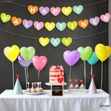 Happy Valentines Day Garland -10 Feet, No Diy | Happy Valentines Day Banner, Valentines Day Decorations | Conversation Heart Garland,Conversation Hearts Decorations | Valentines Day Decor