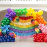 Rainbow Balloons 120Pcs 5 Inch Colourful Latex Party Balloons For Birthday Baby Shower Wedding Party Supplies