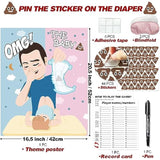 Pin The Sticker On The Diaper, Baby Shower Games, Funny Baby Shower Games Activities Diaper Theme Party Games Supplies Favors For Adults Girl Boy 44 Guests
