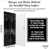 Large Black Fringe Backdrop 2 Pack Tinsel Streamers for NYE 2026 Party