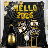 Hello 2026 Gold Balloon Set 40in Happy New Year Party Decorations