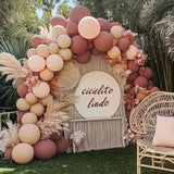 Boho Balloon Arch Kit Pink Nude Cream Dusty Rose Balloons for Baby Shower Birthday Wedding Party