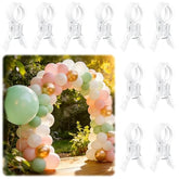 10 Pack Balloon Arch Clips For Backdrop | Plastic Transparent Spring Clamps | 3.5 Inch Heavy Duty Clip For Backdrop Stand | Birthday Wedding Decoration | Photography Studio | Crafts | Clothing