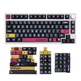 138 Keys Rainbow Keycaps Side Transparent, Oem Profile Pbt Pc Five-Sided Therm