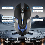 Portable 60% Mechanical Gaming Keyboard, Rgb Backlit 61 Keys Ultra-Compact Game Keyboard With Mouse, Mini Wired Computer Keyboard With Red Switch For Windows, Mac, Laptop, Pc
