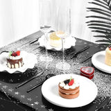 3 Pcs Black Silver Happy Birthday Tablecloths, 108x54" Party Decorations