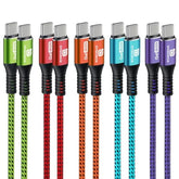 Usb C To Usb C Cable,(6Ft, 5Pack) 60W/3A Type C Charging Cable Cord Fast Charging Usb C Cable For Samsung Galaxy S23 S22 S21 S20 Ultra, W24 Fold/Flip 5, Pixel 8 7 6 Pro 6A 5 4 3