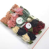 18Pcs Fabric Ribbon Flowers Bows Appliques Craft Wedding Dec Bulk A044