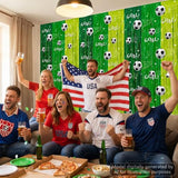 6 Pack Soccer Party Backdrop Decoration 3.3x6.6 ft Green Soccer Foil Fringe Curtains Tinsel Streamers Photo Props Background for Sports Theme Birthday Parties Decor Game Day Worlds Supplies