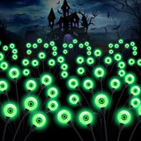 Halloween Decorations Outdoor Solar Scary Eyeball Lights,4Pack 32LEDs
