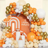 Fall Balloon Arch Garland Kit: Orange, White & Gold Party Decor