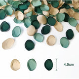 Rose Petals Bulk 200Pcs,Soft Throwing Petal,Vase Filling 45 Mm Silk Flower Girl Scatter Petals For Wedding Aisle Cake Table Buffet Table Aisle Petal- Burned Edge (Blackish Green)