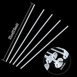 50 Pieces Plastic White Balloon Sticks With Cups For Party, Valentine'
