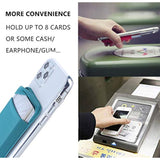 3-Pack Stretchy Stick-On Phone Wallet, Adhesive Card Holder - Green, Blue, Black