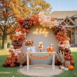 Burnt Orange Balloon Garland Arch Kit 120Pcs Double Stuffed Pumpkin Or