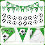 Green Soccer Banner Party Decorations,4Pcs Soccer Hanging Banner Set