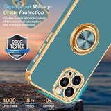 For Iphone 13 Pro Max Phone Case,For Iphone 13 Pro Max Case With Ring 360°Ring Holder Stand For Women Girls Slim Kickstand Support Magnetic Car Mount Shockproof Case For Iphone 13 Pro Max,Blue