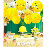Yellow Tissue Paper Pom Poms 12Pcs- Hanging Paper Flowers for Wedding Birthday Graduations Christmas and Special Occasions(10 & 12 inch)