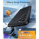 For Galaxy S21 Fe 5G Case: S21 Fe Phone Case Samsung Dual Layer Protective Heavy Duty Cover Shockproof Rugged With Non Slip Textured Back - Military Protection Bumper Tough - 6.4Inch (Black)