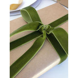 Olive Green Velvet Ribbon 1'' 25 Yards For Christmas Tree, Gift Wrapping, Flower Bouquet, Wreath Decorations, Bow Making