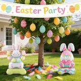Easter Balloons For Easter Party Decorations - 59 Inch Large Standing Bunny Balloons And Bunny Egg Foil Balloon For Easters Decorations - Home Spring Themed Party Decor