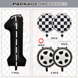 Race Car 1St Birthday Party Balloons,Fast One Letter Banner Balloon 40 Inch Racetrack Number Balloon 1 Black For Boys 1St Birthday Decorations,Race Car Theme Party Decorations Supplies 16 Pcs Set
