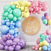 100pcs Pastel Balloon Garland Kit - Mint Green Purple Yellow Pink Blue Balloons