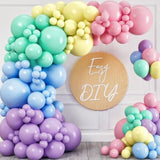 100pcs Pastel Balloon Garland Kit - Mint Green Purple Yellow Pink Blue Balloons