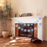 2pcs Silver Blue Snowflake Banner Winter Party & Christmas Decorations