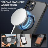 For Iphone 11 Pro Max Case With Stand, Magnetic Cases With Foldable Invisible Stand Translucent Matte Back Slim Protective Shockproof Kickstand Phone Case For Iphone 11 Pro Max 6.7", Black