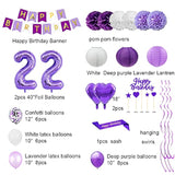 Gold 22Nd Birthday Decorations Kit, Cheers To 22 Years Banner Balloons