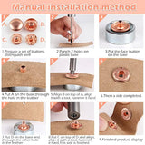 50 Sets Snap Fasteners Kit Leather Fasteners Buttons Clothing Bracelet