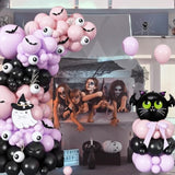 Halloween Balloon Garland Kit: Pastel Pink, Purple, Black & Eyeball Bats