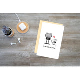 Cute Robot Valentine'S Day Card For Kids, To My Mini Valentine Gift, V-Day Card For Daughter Son From Daddy Mommy, Lovely Valentines For Little Boy