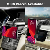 Car Phone Holder Mount,Solid Clamp Arm Strong Suction Adjustable Cell Phone Holder Car Dashboard Window For All Smartphones Automobile Vehicle Cradle-Black