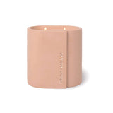 Paddywax Scented Candles Cirque Collection Soy Wax Candle in Oval Concrete Container, 12-Ounce, Peach & Patchouli