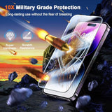2 Pack iPhone 14 Pro 6.1 Inch Screen Protector 9H Tempered Glass Bubble-Free
