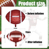 American Football Balloons 12pcs 20 inches Rugby Ball Balloon Football Party Balloon for Tailgate Game Day Sport Themed Birthday Party Decorations