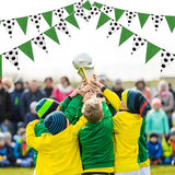 5 Pcs Soccer Party Decorations, 49 ft Pennant Bunting Banner