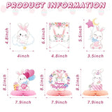Easter Bunny Party Decor Kit – 26pcs Banner, Swirls & Centerpieces for Baby Girl Shower