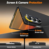For Samsung Galaxy Z Fold 7 Case, 600D Carbon Fiber Fold 7 Case With Precision Full Camera Protection, Ultra-Slim Aramid Fiber Phone Cover With Nonslip Case-Less Touch Feeling?Matte Black?