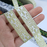 Boho Jacquard Ribbon 10 Yards Gold Embroidery Jacquard Trim For Sewing