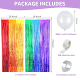 Rainbow Party Backdrop Balloon Arch Kit - Cloud Birthday Photo Props Booth Backdrops, Balloon Garland, Fringe Curtains For Wedding, Baby Shower Decor, Photography Supplies