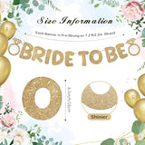 Pre Strung Bride To Be Glitter Banner Bridal Shower Decorations Bride To Be Sign Bachelorette Party Banner Bridal Shower Garland For Engagement Wedding Party Decorations(Champagne Gold)