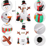 6Ft Christmas Inflatables Outdoor Decorations, Upgrade Cute Inflatable Snowman Penguins Blow Up Yard Decorations With Ro