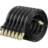 Cat 7 Ethernet Cable 3Ft 6 Pack Shielded,Flat Ethernet Patch Cables - High Spe
