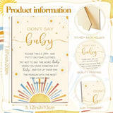 321 Pcs Baby Shower Games Supplies, 5 Sets (50 Cards Each) Activities Cards With 20 Pencils 1 Don'T Say Baby Sign 50 Clothespin (Here Comes The Sun)